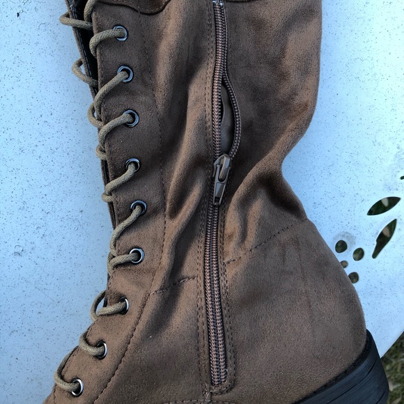 Wide Width Over the Knee Brown Boots - Picture 5 of 8